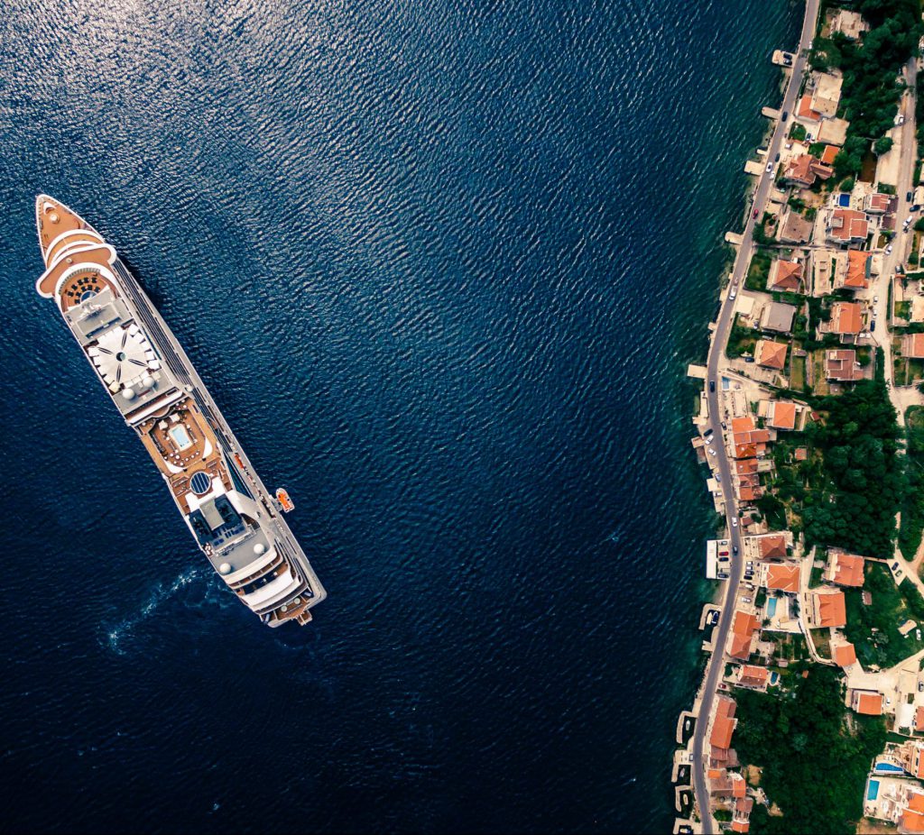 cruiseship in sea